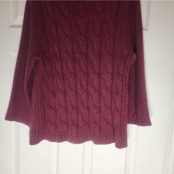 Croft & Barrow L 3/4SlvCottonBlend CableKnit DoubleButton Women'sCardiganSweater - Picture 9 of 9